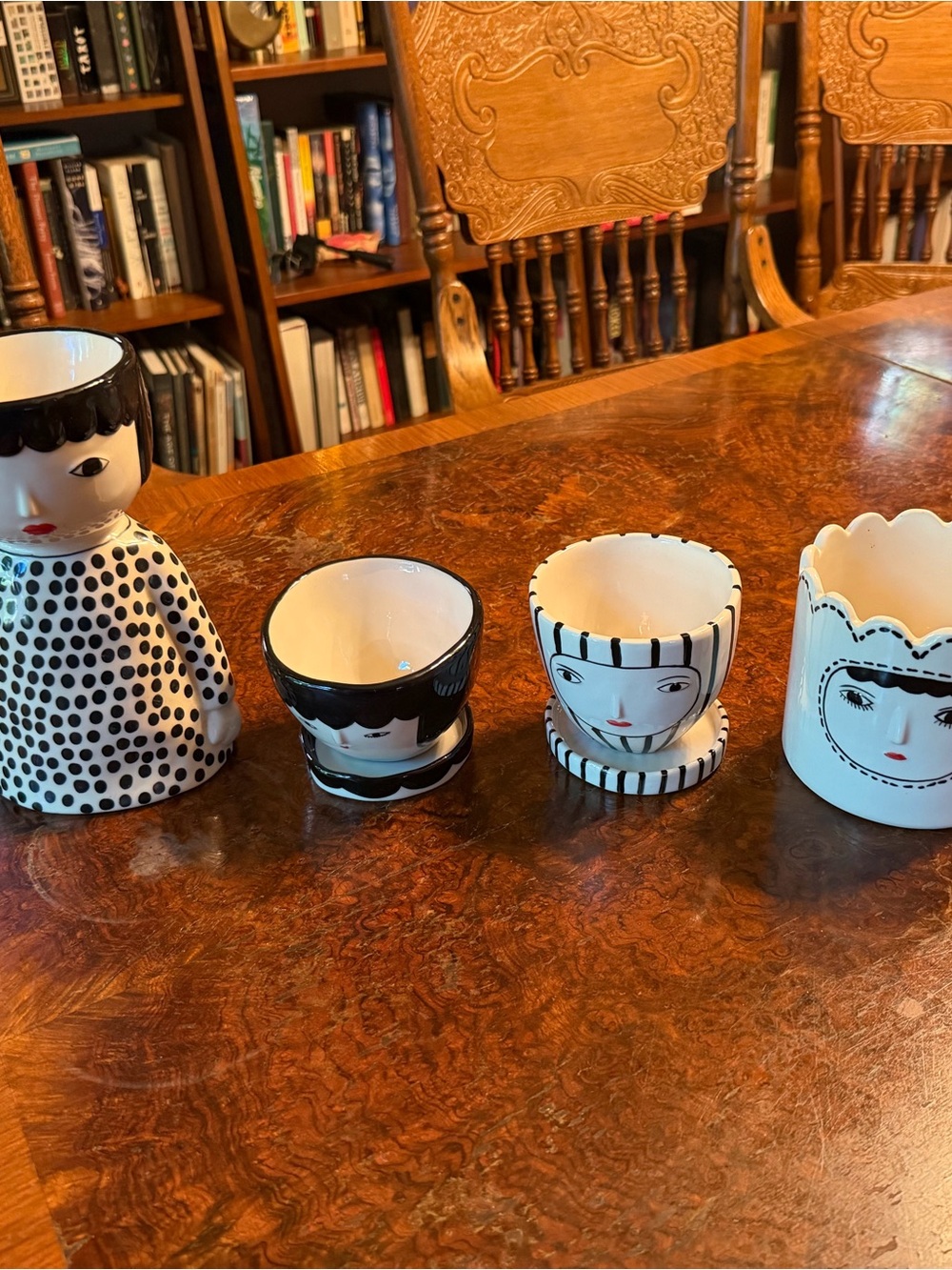 Anthropologie Kinska Face Pots Complete Set - Picture 9 of 16